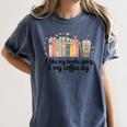 I Like My Books Spicy & My Coffee Icy Lover Bookworm Women's Comfort Colors T-Shirt Moss
