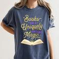 Books Are A Uniquely Portable Magic Reading Bookworm Women's Comfort Colors T-Shirt Moss Books Are A Uniquely Portable Magic Reading Bookworm Women's Comfort Colors T-Shirt Moss