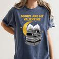 Books Are My Valentine Cute Book Lover Valentine's Day Women's Comfort Colors T-Shirt Moss