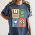 Books Yarn Coffee Repeat Crocheting Women's Comfort Colors T-Shirt Moss Books Yarn Coffee Repeat Crocheting Women's Comfort Colors T-Shirt Moss