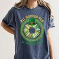 Bookworm Irish All Booked For St Patrick's Day Book Lover Women's Comfort Colors T-Shirt Moss