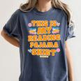 Bookworm This Is My Reading Pajama Book And Pajama Women's Comfort Colors T-Shirt Moss Bookworm This Is My Reading Pajama Book And Pajama Women's Comfort Colors T-Shirt Moss