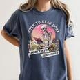 Born To Read Book Forced To Read Emails Skeleton Women's Comfort Colors T-Shirt Moss