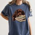 Boykin Spaniel Books Dog Breed Graphic Women's Comfort Colors T-Shirt Moss
