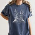 Butterflies And Book Lovers Reading Bookworm Women's Comfort Colors T-Shirt Moss