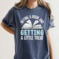 Buying A Book And Getting A Little Treat Women's Comfort Colors T-Shirt Moss Buying A Book And Getting A Little Treat Women's Comfort Colors T-Shirt Moss
