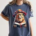 Capybara Bookworm Rodent Reading a Book Women's Comfort Colors T-Shirt Moss