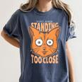 Cat Lover Antisocial Too Close Introvert People Hater Women's Comfort Colors T-Shirt Moss