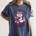 Cat Reading Is My Favorite Sport Retro Book Lover Women's Comfort Colors T-Shirt Moss