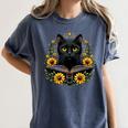 Cat For Women Book Lover Cute Cat And Book Women's Comfort Colors T-Shirt Moss Cat For Women Book Lover Cute Cat And Book Women's Comfort Colors T-Shirt Moss