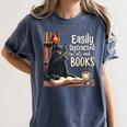 Cats And Books Book & Cat Lover Easily Distracted By Women's Comfort Colors T-Shirt Moss Cats And Books Book & Cat Lover Easily Distracted By Women's Comfort Colors T-Shirt Moss