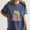 Cats Books Lover Men Women Women's Comfort Colors T-Shirt Moss Cats Books Lover Men Women Women's Comfort Colors T-Shirt Moss