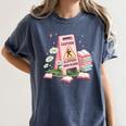 Caution Slippery When Reading Book Reader Women's Comfort Colors T-Shirt Moss