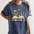 Chapter 10 Years Old 10th Birthday Wildflower Book Lover Women's Comfort Colors T-Shirt Moss