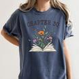Chapter 30 Book Lovers & Readers 30th Birthday Wildflowers Women's Comfort Colors T-Shirt Moss