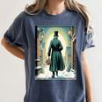 Charles Dickens Christmas Classic Book Ebeneezer Scrooge -Adults Kids Small Short Sleeve T-Shirt Women's Comfort Colors T-Shirt Moss