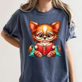 Chihuahua Reading a Book Dog Women's Comfort Colors T-Shirt Moss Chihuahua Reading a Book Dog Women's Comfort Colors T-Shirt Moss