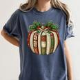 Christmas Book Ornament Bookworm Book Lover Men Women Women's Comfort Colors T-Shirt Moss