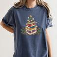 Christmas Book Reading Reader Xmas Bibliophile -Adult Christmas Tree Book Modern Women's Comfort Colors T-Shirt Moss Christmas Book Reading Reader Xmas Bibliophile -Adult Christmas Tree Book Modern Women's Comfort Colors T-Shirt Moss