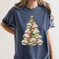 Christmas Book Tree Teacher Book Lover Xmas Librarian Women's Comfort Colors T-Shirt Moss Christmas Book Tree Teacher Book Lover Xmas Librarian Women's Comfort Colors T-Shirt Moss