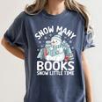 Christmas Reading Snowman So Many Books Men Women Kids Women's Comfort Colors T-Shirt Moss Christmas Reading Snowman So Many Books Men Women Kids Women's Comfort Colors T-Shirt Moss