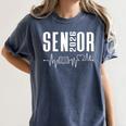 Class Of 2026 Senior Reading Themed Book Heartbeat Women's Comfort Colors T-Shirt Moss