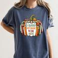 I Closed My Book To Be Here Fall Pumpkin Women's Comfort Colors T-Shirt Moss I Closed My Book To Be Here Fall Pumpkin Women's Comfort Colors T-Shirt Moss