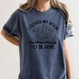 I Closed My Book To Be Here Book Lover Floral Reading Woman Women's Comfort Colors T-Shirt Moss