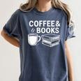 Coffee & Books Women's Comfort Colors T-Shirt Moss