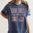 Coffee And Smut Good Girls Read Smutty Book Merch For Women Women's Comfort Colors T-Shirt Moss