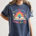 Color Our World Summer Reading 2025 Rainbow Art Book Women's Comfort Colors T-Shirt Moss