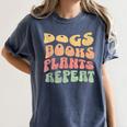 Colorful Dogs Books Plants Repeat Women's Comfort Colors T-Shirt Moss