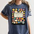 Composition Notebook Costume Teacher Matching Halloween Book Women's Comfort Colors T-Shirt Moss
