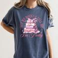 Coquette Aesthetic Bow Buy Me Books & Tell Me I'm Pretty Women's Comfort Colors T-Shirt Moss