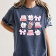 Coquette Bow Book Coffee Valentines Bookish Library Teacher Women's Comfort Colors T-Shirt Moss Coquette Bow Book Coffee Valentines Bookish Library Teacher Women's Comfort Colors T-Shirt Moss