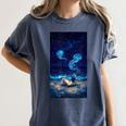 Cosmic Botanical Book Lover Reading Women's Comfort Colors T-Shirt Moss