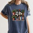 Cosy Sloth In Bookshelf With Plants Women's Comfort Colors T-Shirt Moss Cosy Sloth In Bookshelf With Plants Women's Comfort Colors T-Shirt Moss