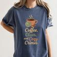 Cozy Crime Club Mystery Reader Bookish Sleuth Women's Comfort Colors T-Shirt Moss Cozy Crime Club Mystery Reader Bookish Sleuth Women's Comfort Colors T-Shirt Moss
