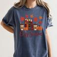 Cozy Season Autumn Leaves Books Pumpkins Fall Halloween Women's Comfort Colors T-Shirt Moss Cozy Season Autumn Leaves Books Pumpkins Fall Halloween Women's Comfort Colors T-Shirt Moss