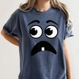 Creepy Face Carrot Halloween Book Character Costume Women's Comfort Colors T-Shirt Moss