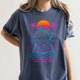 Cruise Ship Vacations Reading Book Lovers Sunset Women's Comfort Colors T-Shirt Moss