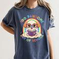 Cute 100th Day Of School 100 Days Dog Reading Book Rainbow Women's Comfort Colors T-Shirt Moss Cute 100th Day Of School 100 Days Dog Reading Book Rainbow Women's Comfort Colors T-Shirt Moss