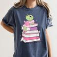 Cute Book Lover Frog Pretty Girls Read Books Kawaii Reading Women's Comfort Colors T-Shirt Moss Cute Book Lover Frog Pretty Girls Read Books Kawaii Reading Women's Comfort Colors T-Shirt Moss