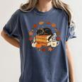 Cute Cat Fall In Love With Reading Book Cat Lover Librarian Women's Comfort Colors T-Shirt Moss Cute Cat Fall In Love With Reading Book Cat Lover Librarian Women's Comfort Colors T-Shirt Moss