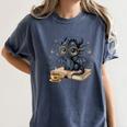 Cute Dragon Books Flower Bookworm Book Lover Women's Comfort Colors T-Shirt Moss