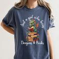 Cute Dragon Reading Book Bookworm Dragon And Books For Women Women's Comfort Colors T-Shirt Moss