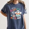 Cute Ghost Book Halloween Spooky Boo School Art Teacher Women's Comfort Colors T-Shirt Moss Cute Ghost Book Halloween Spooky Boo School Art Teacher Women's Comfort Colors T-Shirt Moss