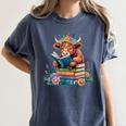 Cute Highland Cow Reading Book Baby Cow Bookworm Women's Comfort Colors T-Shirt Moss Cute Highland Cow Reading Book Baby Cow Bookworm Women's Comfort Colors T-Shirt Moss