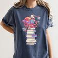 Cute Octopus Bookworm Fun Reading Tee For Book Lovers Women's Comfort Colors T-Shirt Moss