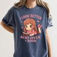 Cute Reading Outfit Book Lover Tee For Women Who Read Women's Comfort Colors T-Shirt Moss